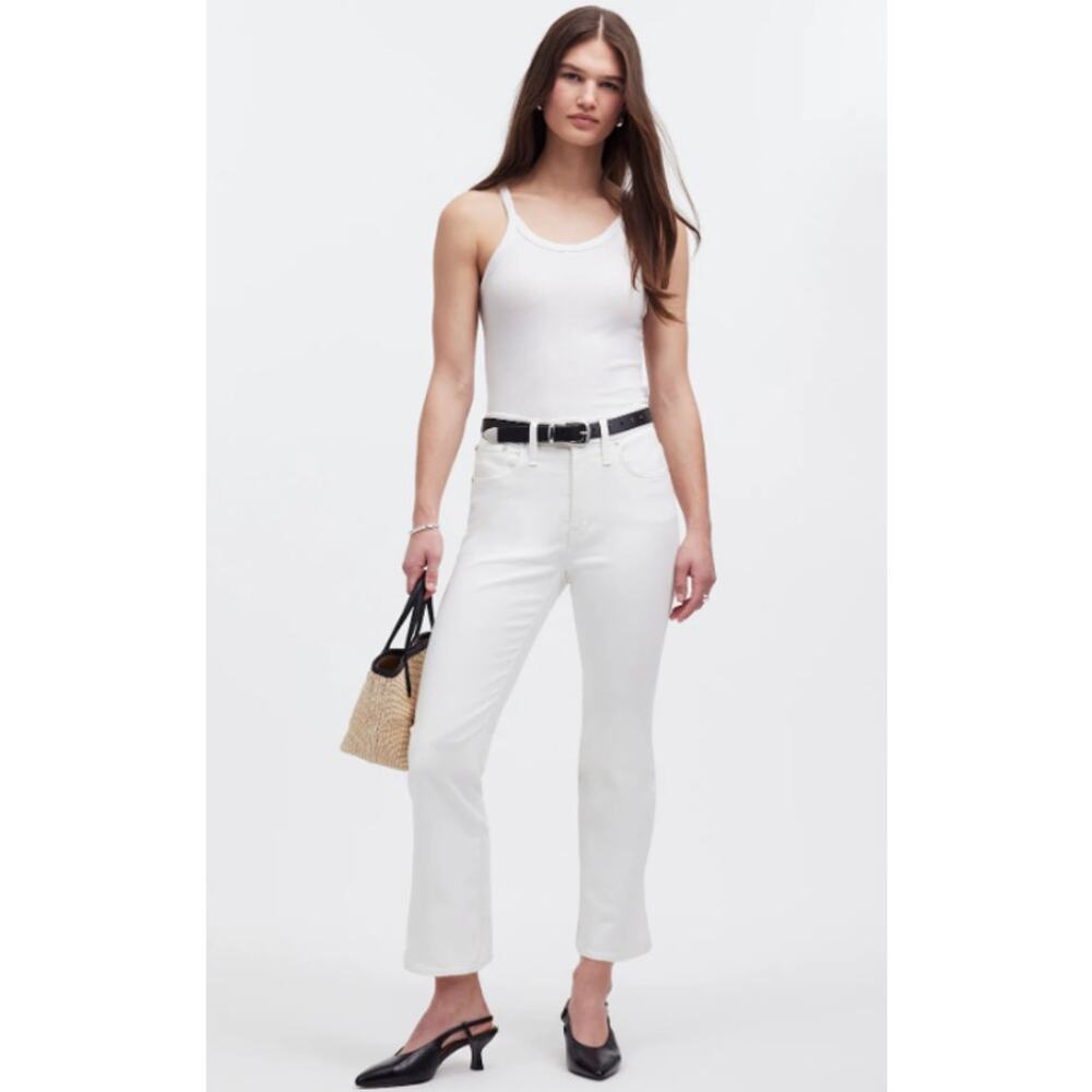 Madewell Mid-Rise Kick Out Jeans White Women's 24 Casual Weekend Neutral